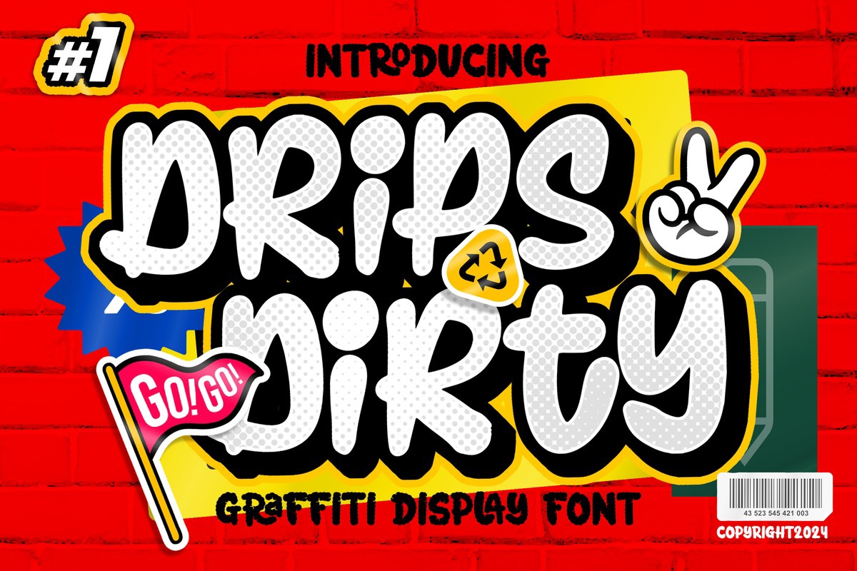 Beispiel einer Drips Dirty Regular-Schriftart