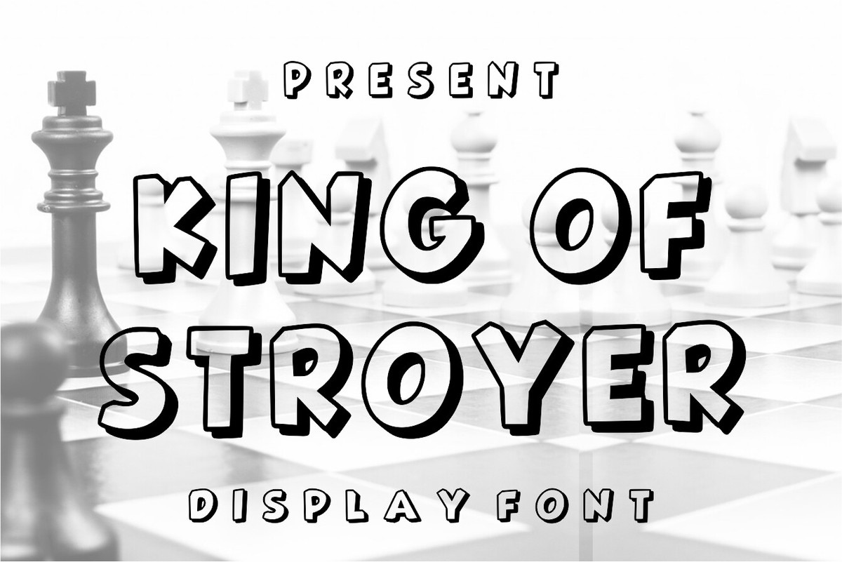 Beispiel einer King of Stroyer Regular-Schriftart