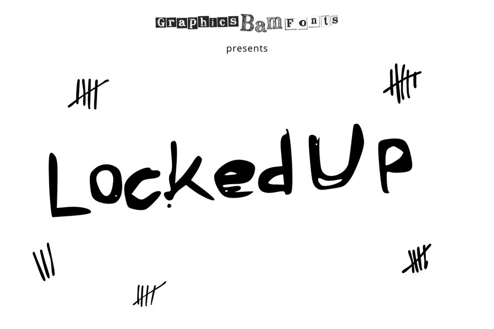 Beispiel einer Locked Up-Schriftart