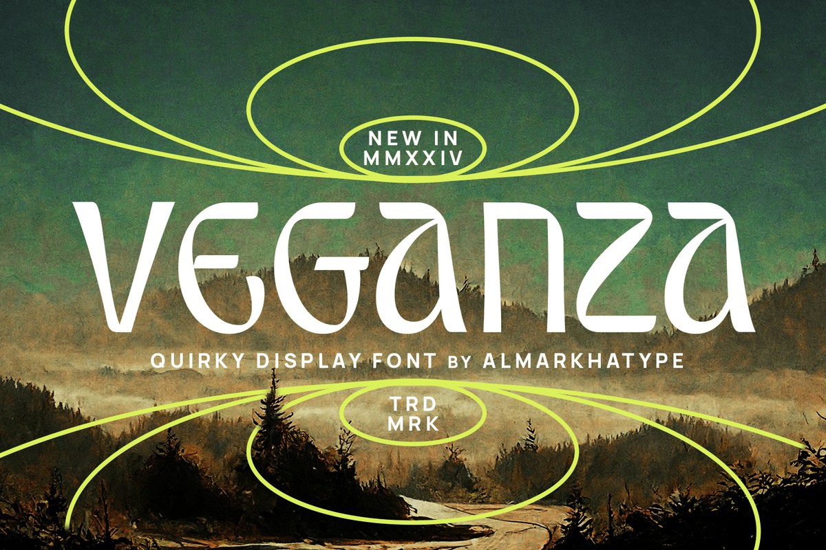 Beispiel einer Veganza-Schriftart