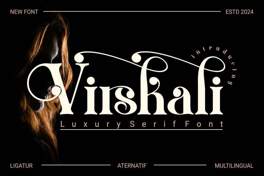 Beispiel einer Virskali Regular-Schriftart