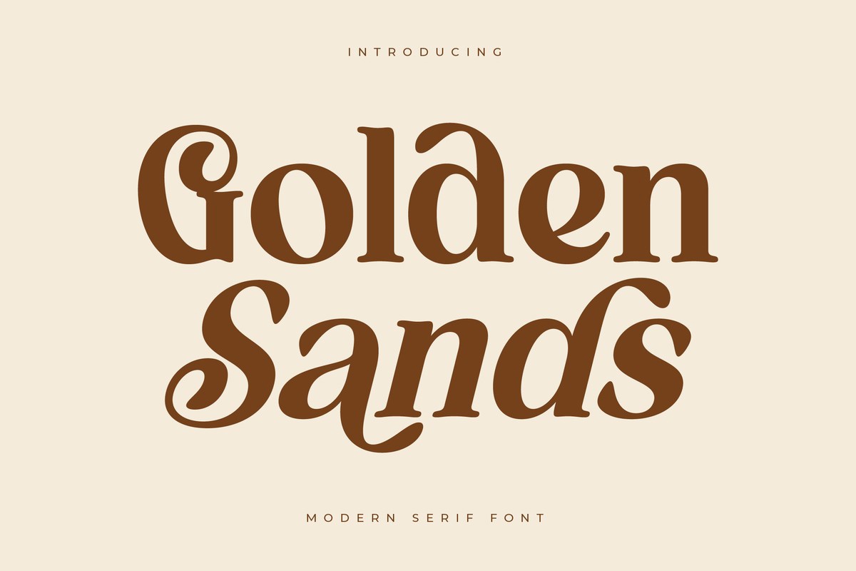 Beispiel einer Golden Sands-Schriftart