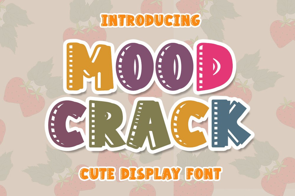 Beispiel einer Mood Crack Regular-Schriftart