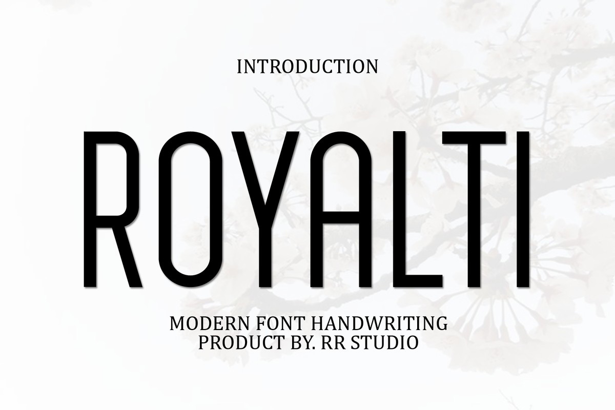 Beispiel einer Royalti-Schriftart