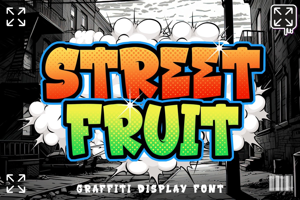 Beispiel einer Street Fruit Regular-Schriftart