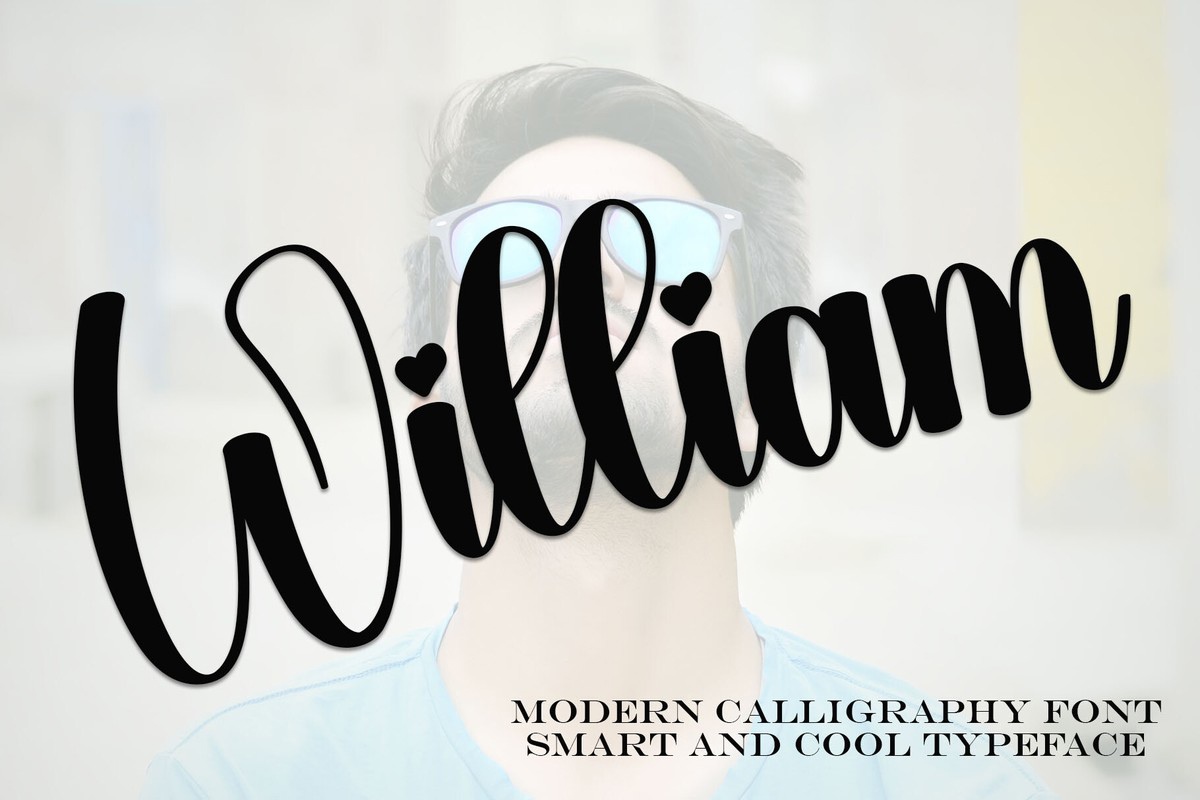 Beispiel einer William-Schriftart