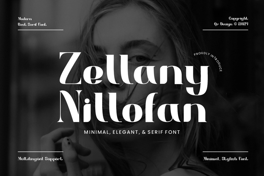 Beispiel einer Zellany Nillofan-Schriftart