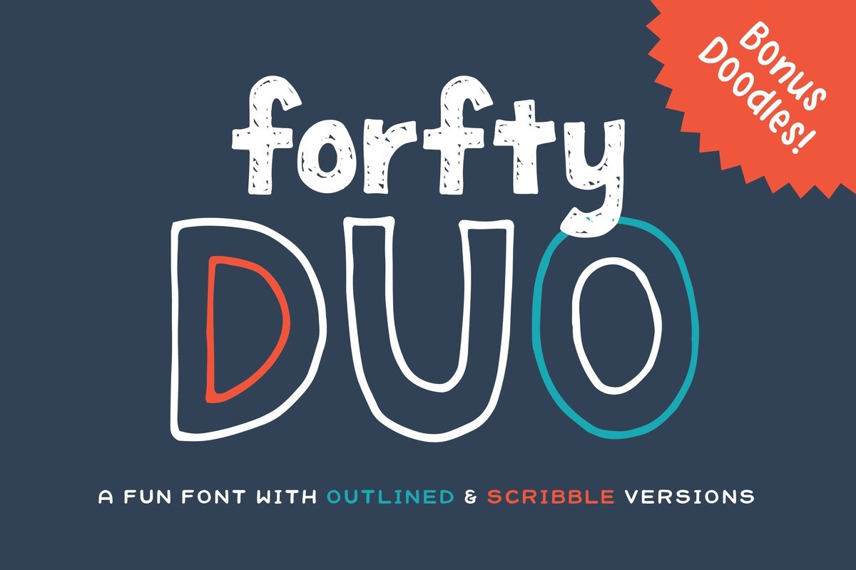 Beispiel einer Forfty Duo-Schriftart