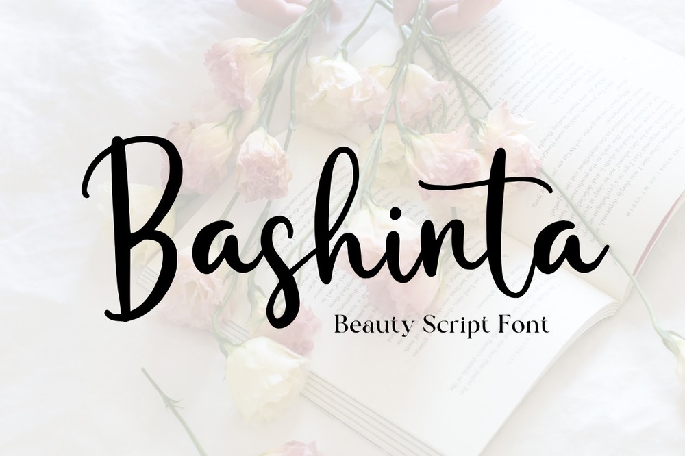 Beispiel einer Bashinta-Schriftart