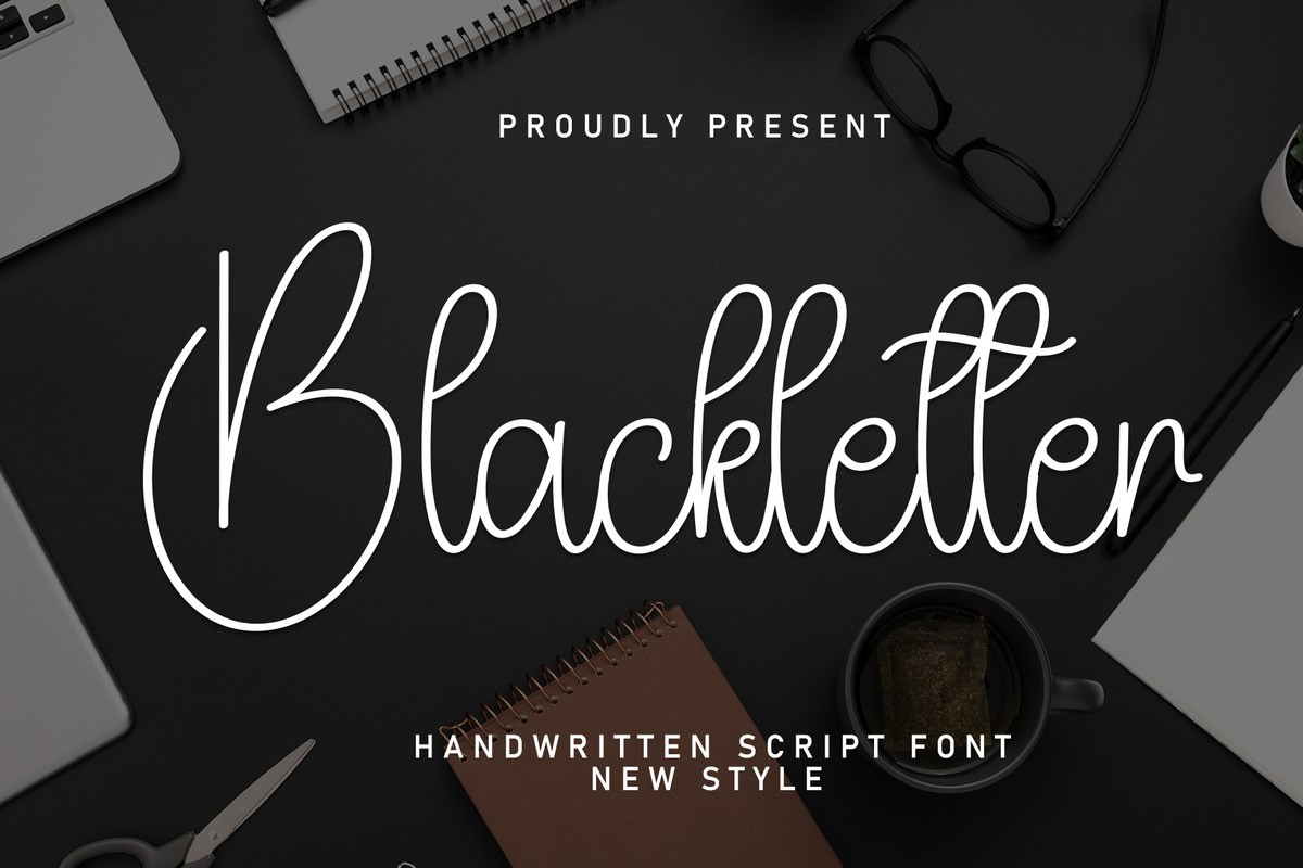 Beispiel einer Blackletter-Schriftart