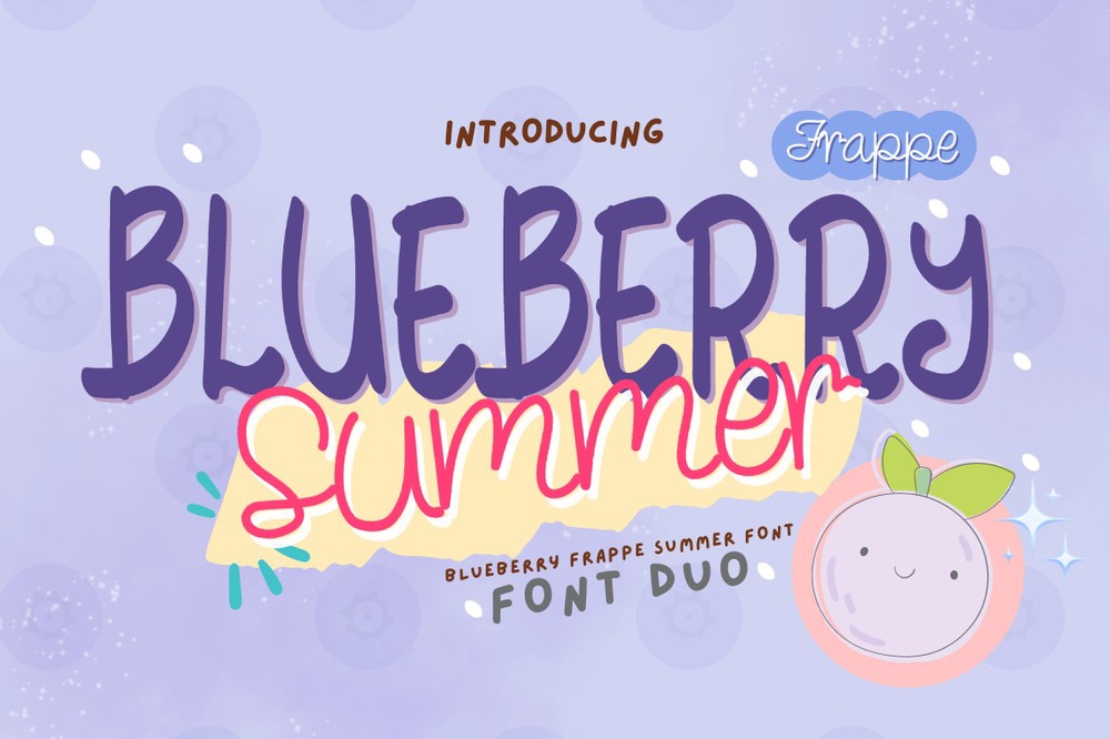 Beispiel einer Blueberry Frappe Summe-Schriftart