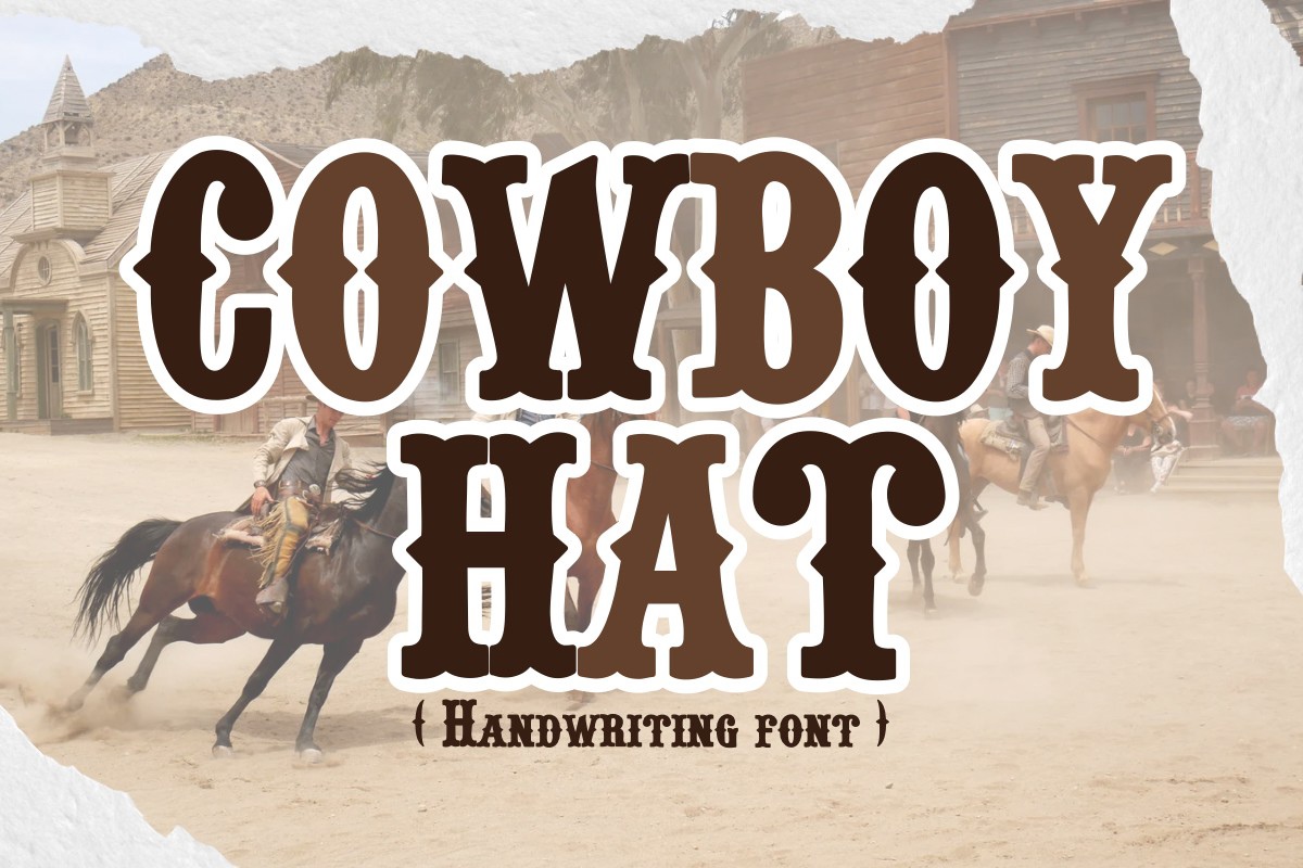 Beispiel einer Cowboy Hat-Schriftart