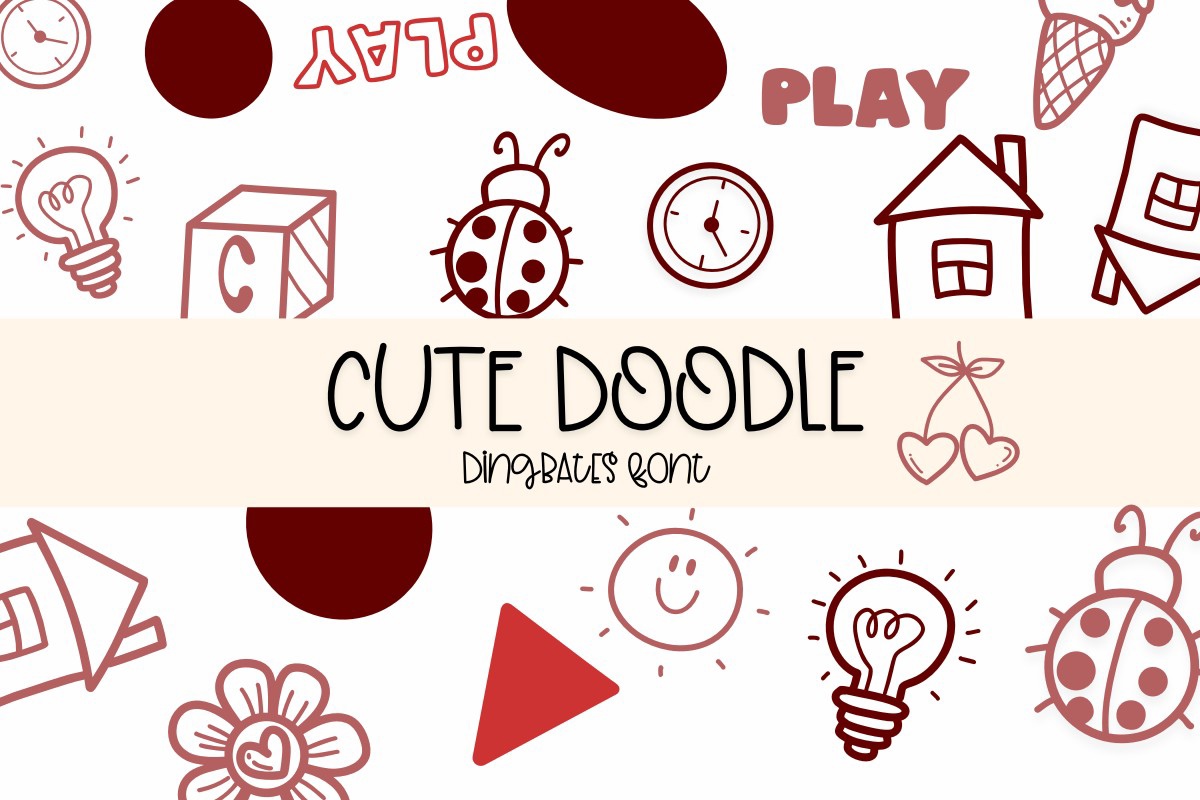 Beispiel einer Cute Doodle-Schriftart