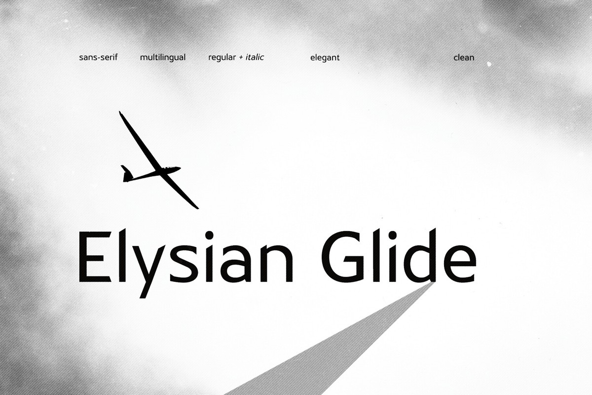 Beispiel einer Elysian Glide-Schriftart