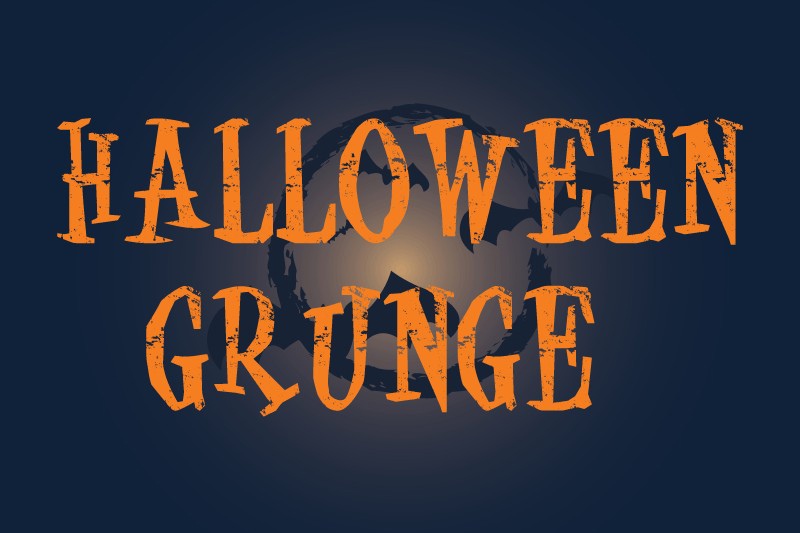 Beispiel einer Halloween Grunge-Schriftart