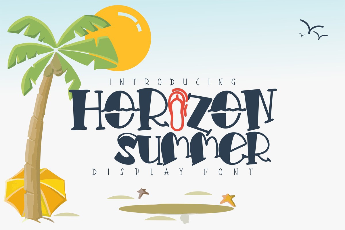 Beispiel einer Horizon Summer-Schriftart