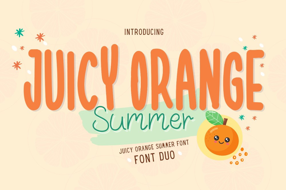 Beispiel einer Juicy Orange Summer-Schriftart