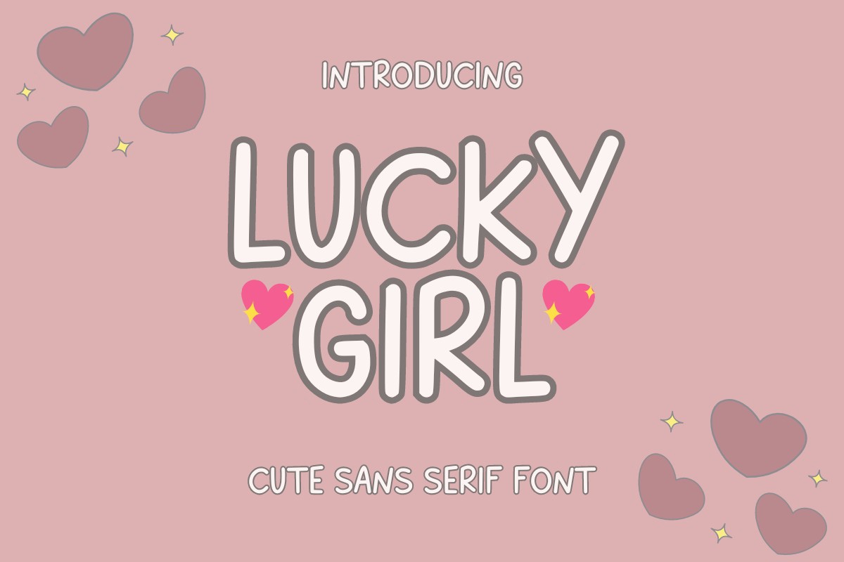 Beispiel einer LuckyGirl-Schriftart