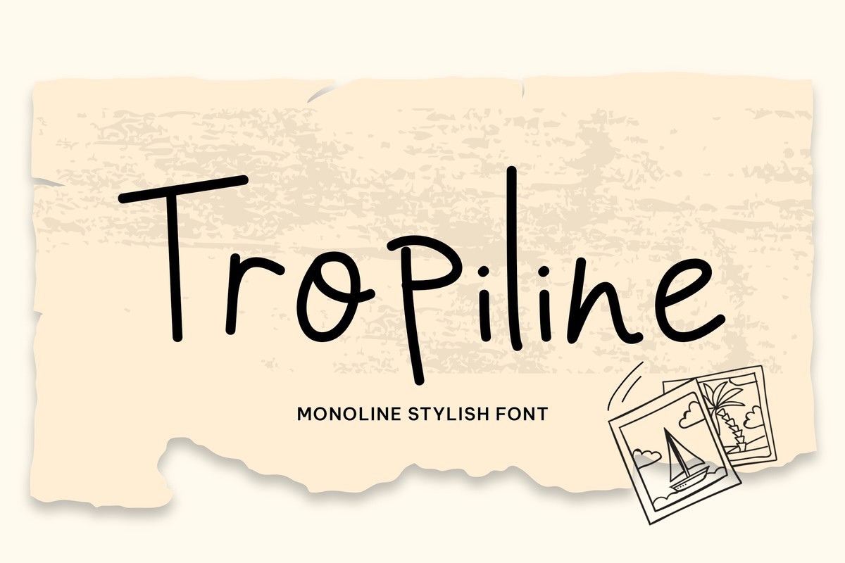 Beispiel einer Tropiline-Schriftart