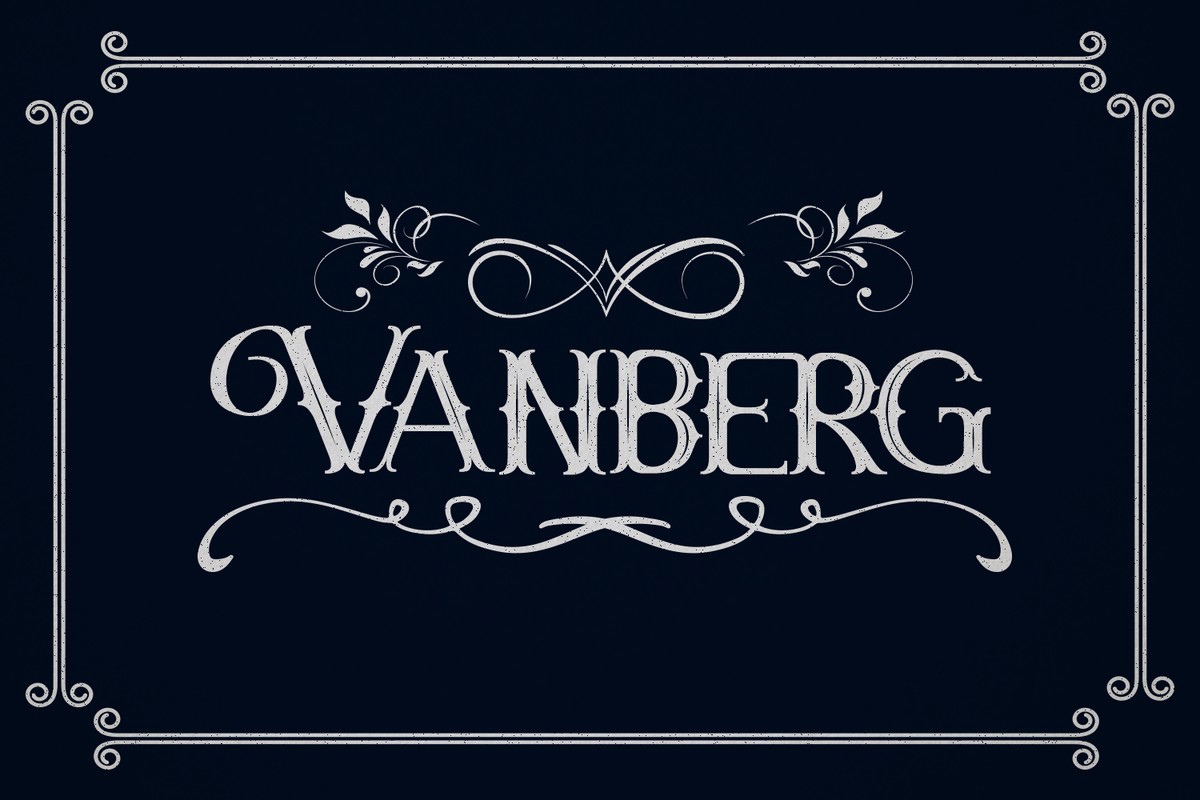 Beispiel einer Vanberg-Schriftart