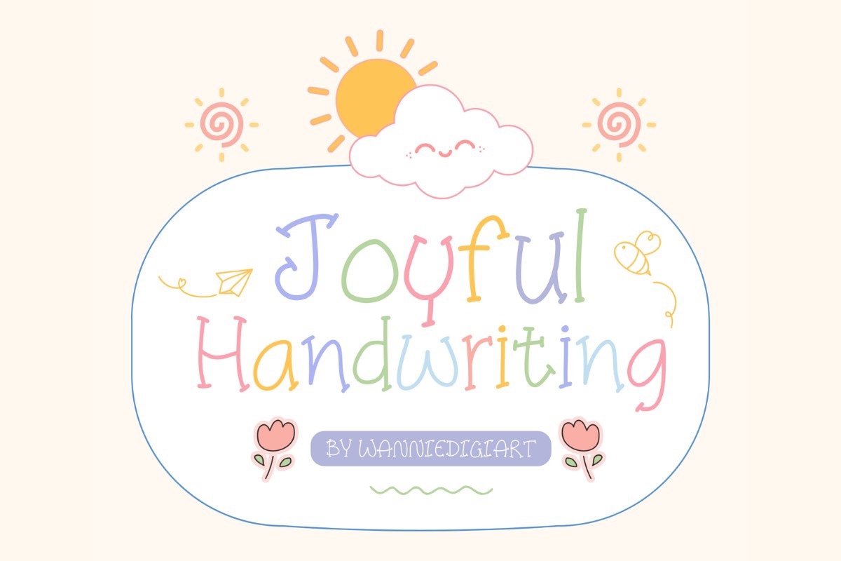 Beispiel einer Joyful Handwritten-Schriftart