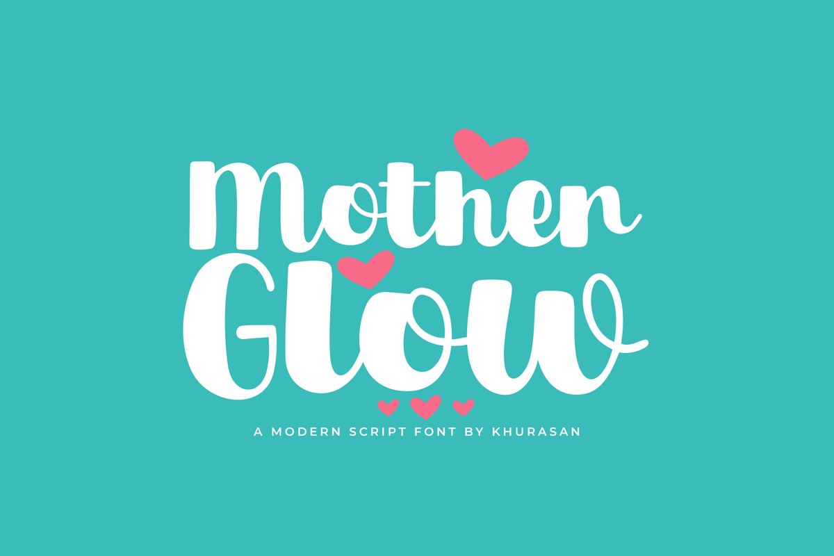 Beispiel einer Mother Glow-Schriftart