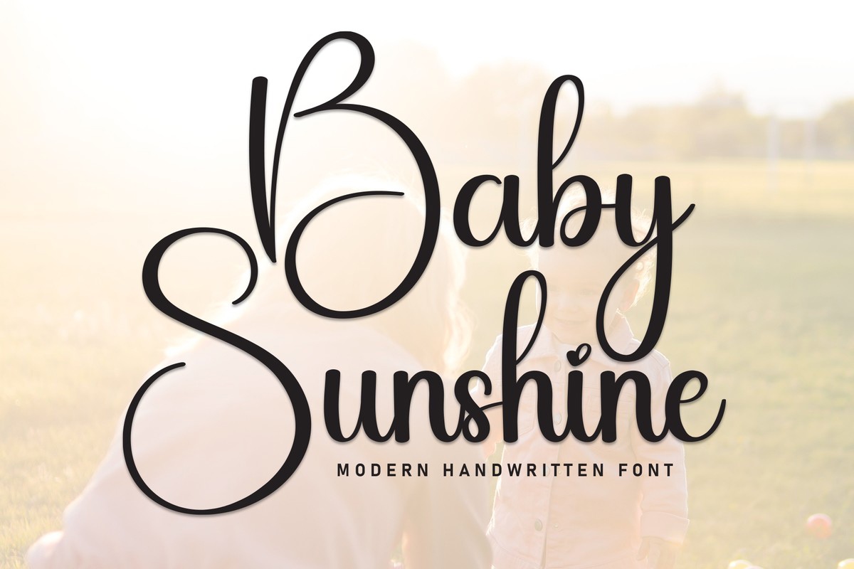 Beispiel einer Baby Sunshine-Schriftart