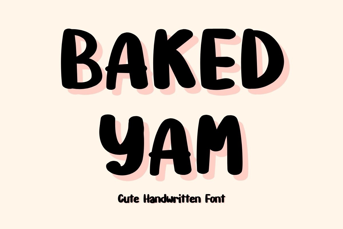 Beispiel einer Baked Yam-Schriftart