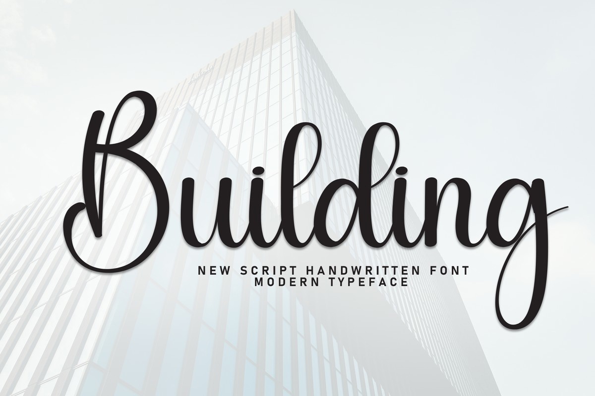 Beispiel einer Building-Schriftart