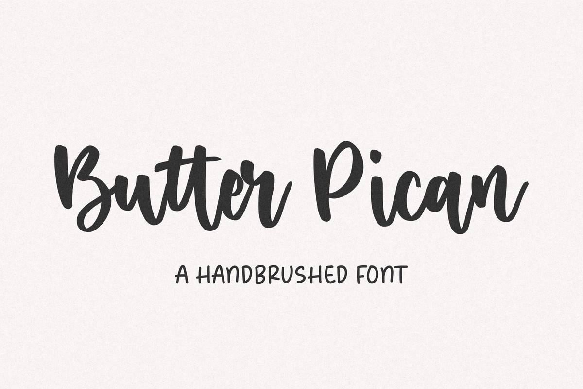 Beispiel einer Butter Pican-Schriftart