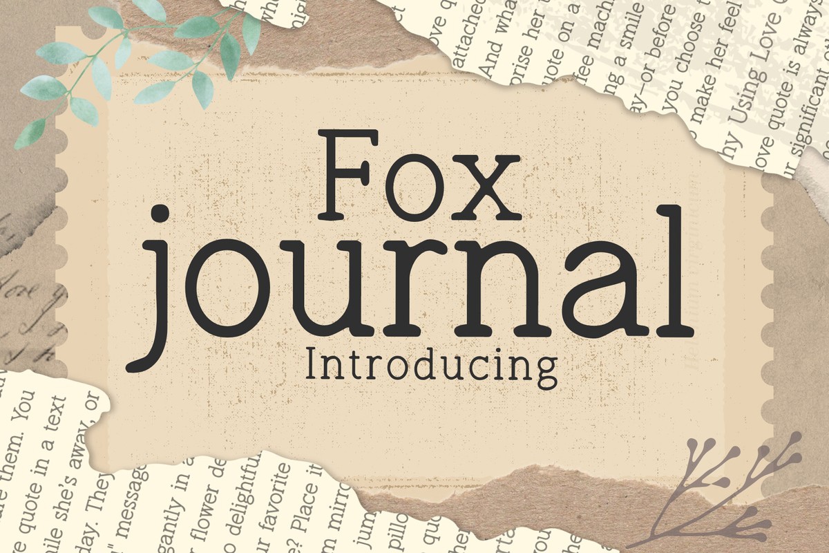 Beispiel einer Fox Journal-Schriftart