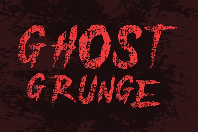 Beispiel einer Ghost Grunge-Schriftart