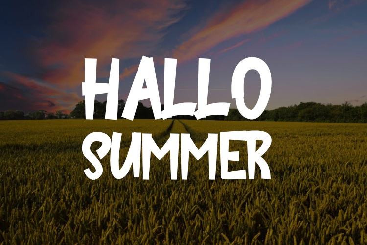 Beispiel einer Hallo Summer-Schriftart