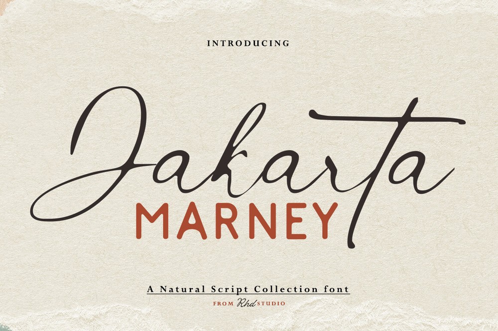 Beispiel einer Jakarta Marney-Schriftart