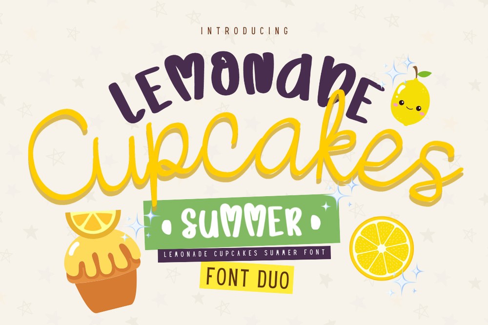 Beispiel einer Lemonade Cupcakes Summer-Schriftart