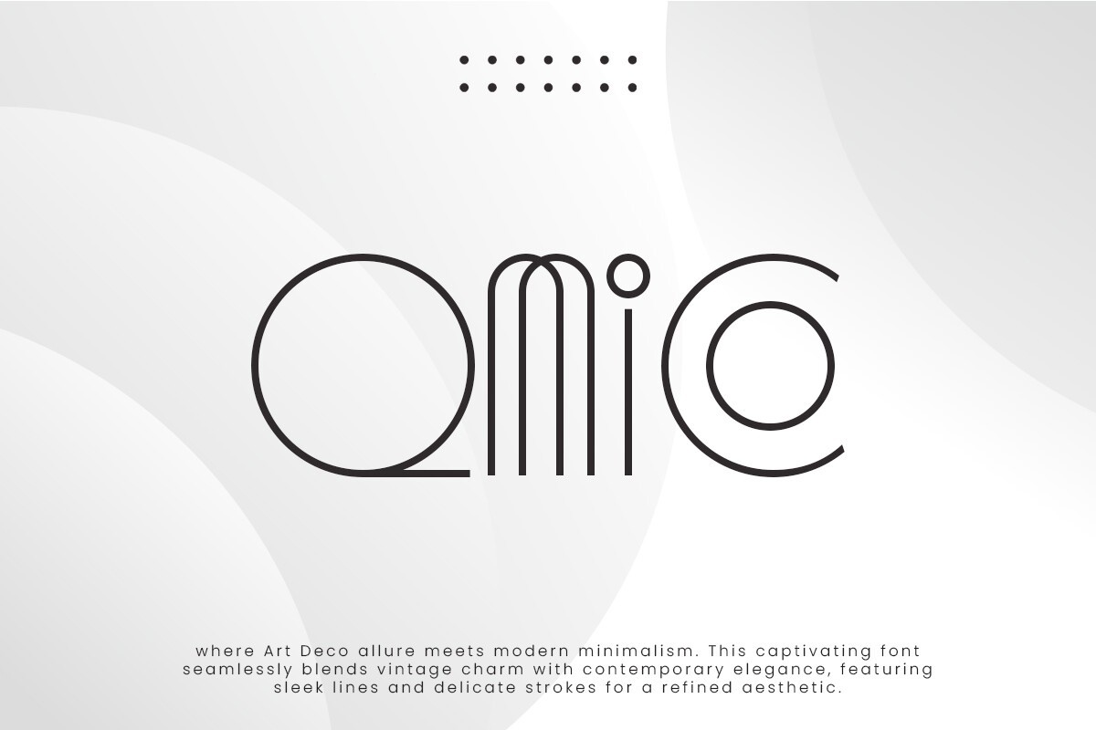 Beispiel einer Qmico-Schriftart