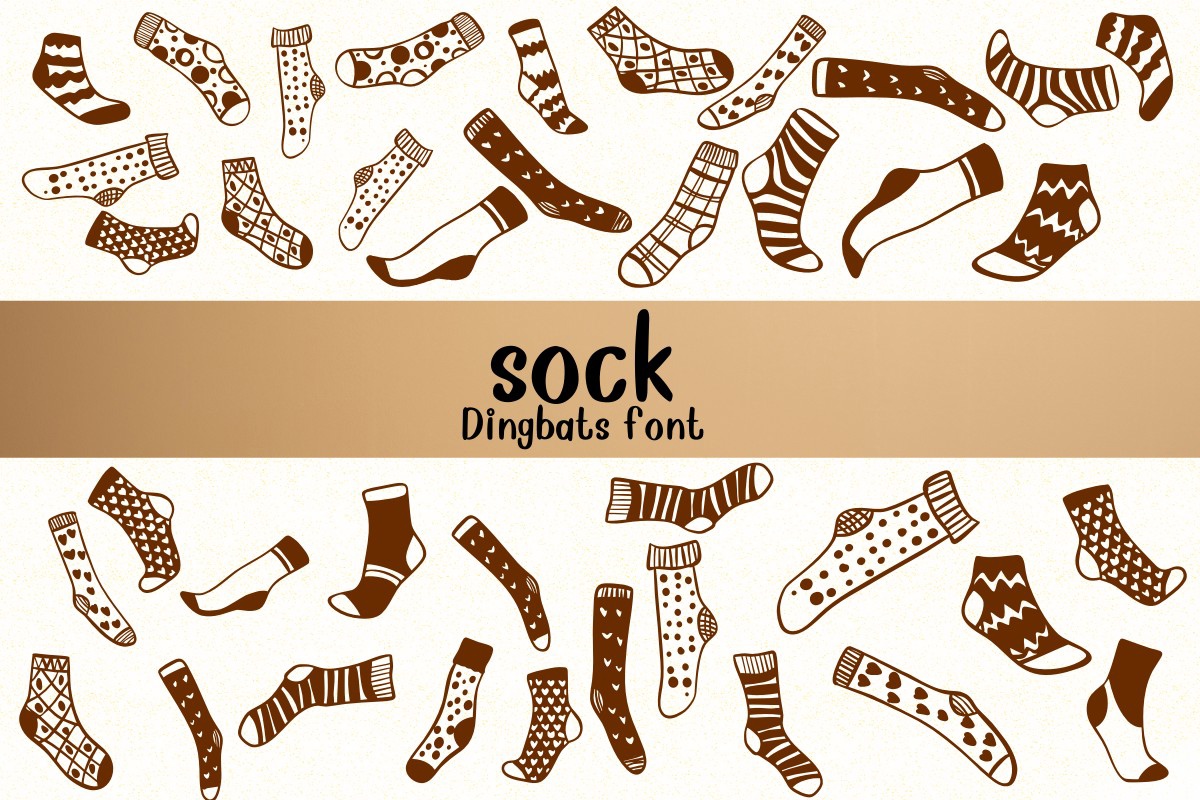 Beispiel einer Sock-Schriftart