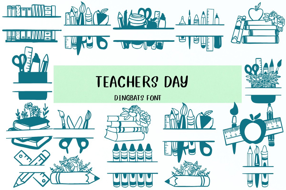 Beispiel einer Teachers Day-Schriftart