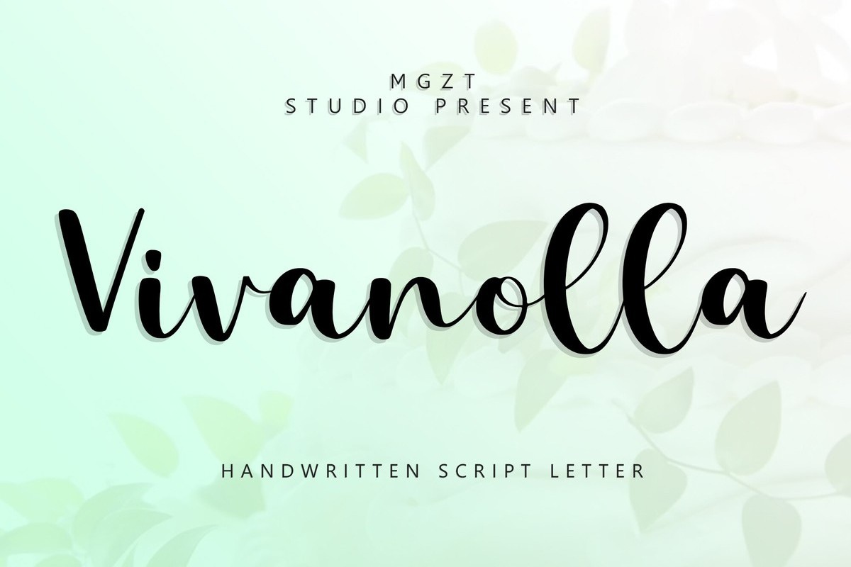 Beispiel einer Vivanolla-Schriftart