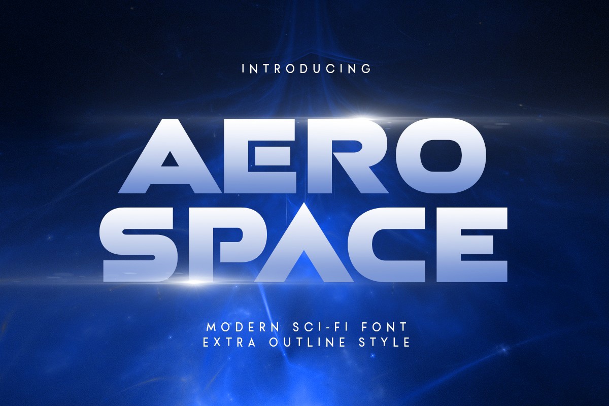 Beispiel einer Aerospace Regular-Schriftart