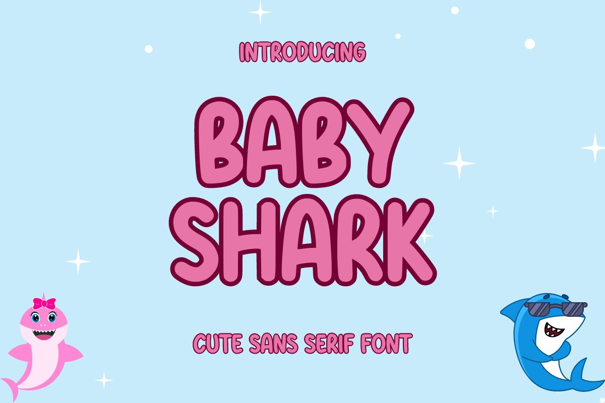 Beispiel einer BabyShark-Schriftart