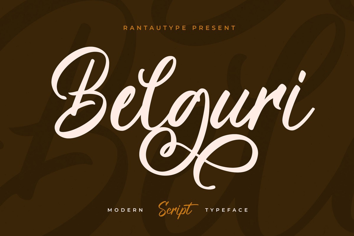 Beispiel einer Belguri-Schriftart