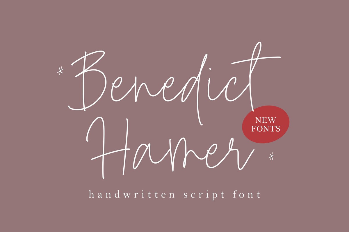 Beispiel einer Benedict Hamer-Schriftart