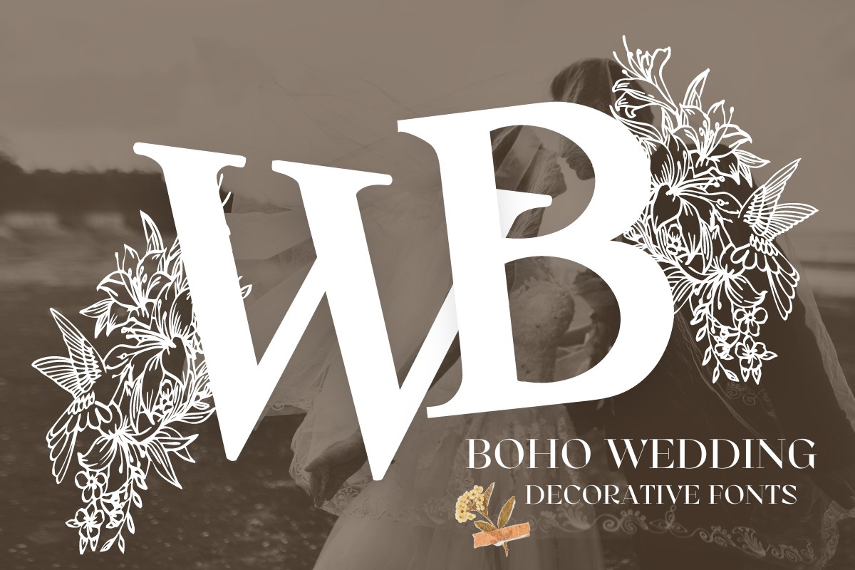 Beispiel einer Boho Wedding Regular-Schriftart