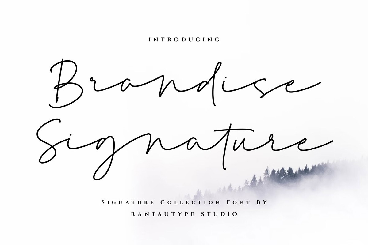 Beispiel einer Brandise Signature-Schriftart