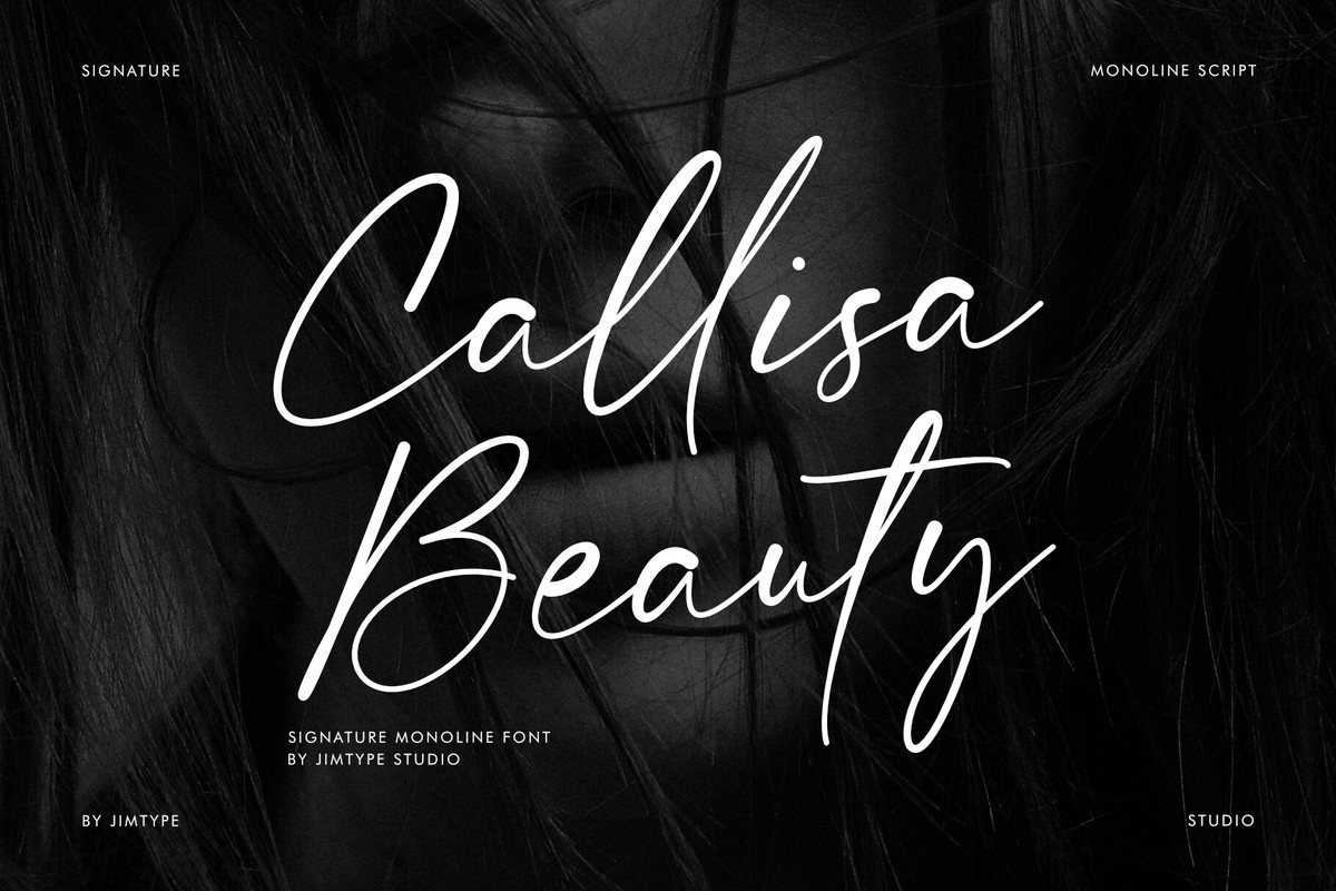 Beispiel einer Callisa Beauty-Schriftart