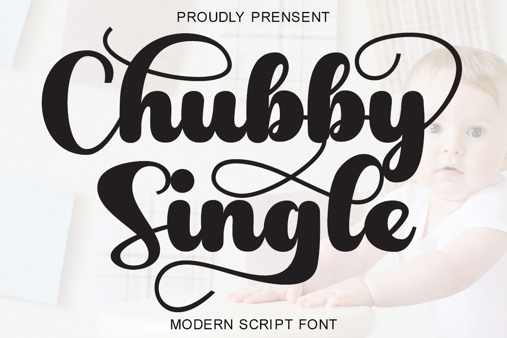 Beispiel einer Chubby Single-Schriftart