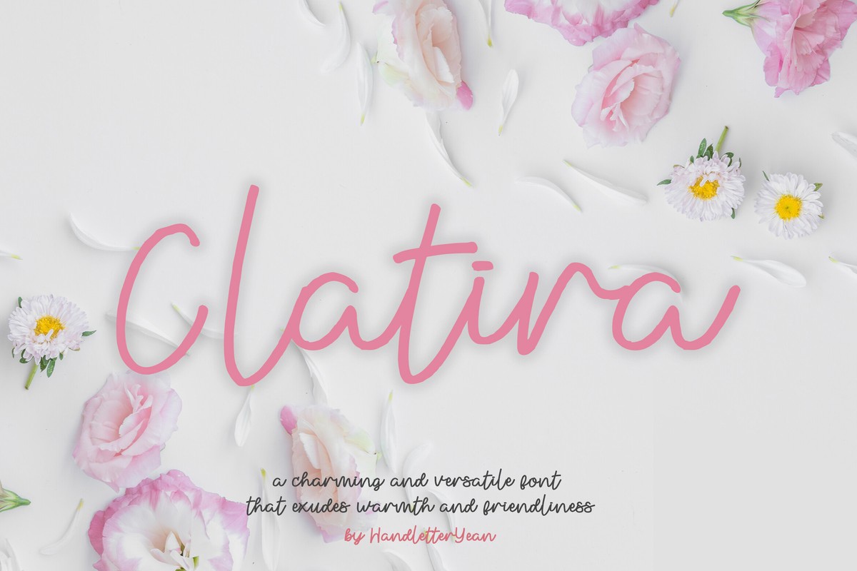 Beispiel einer Clatira-Schriftart