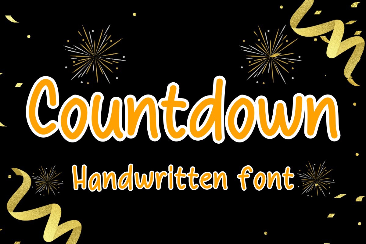 Beispiel einer Countdown-Schriftart