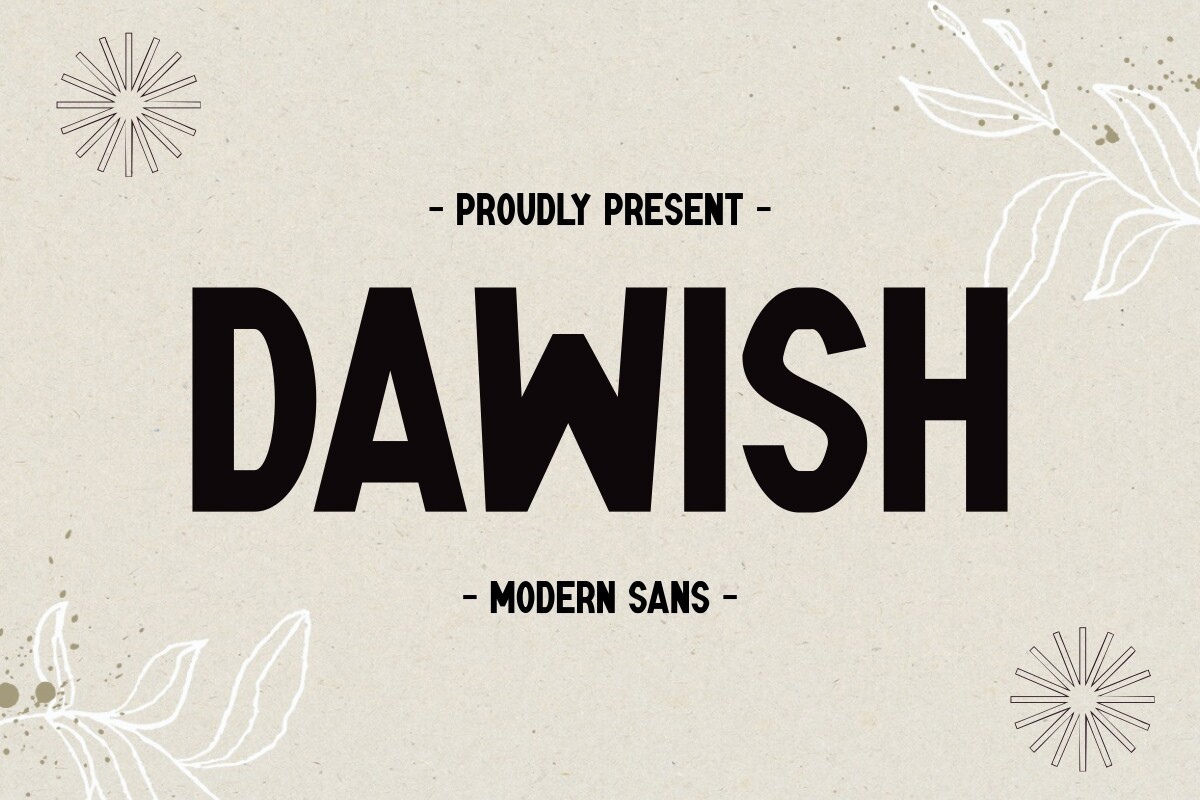 Beispiel einer Dawish-Schriftart